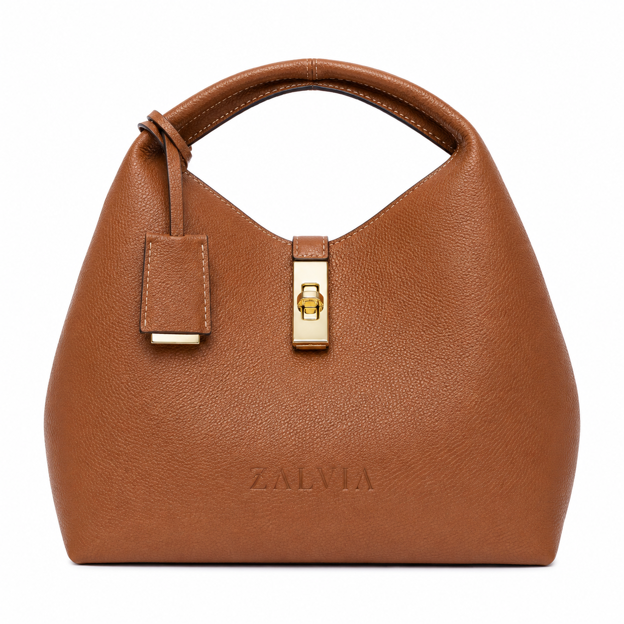 Crescent-Lock Hobo Handbag