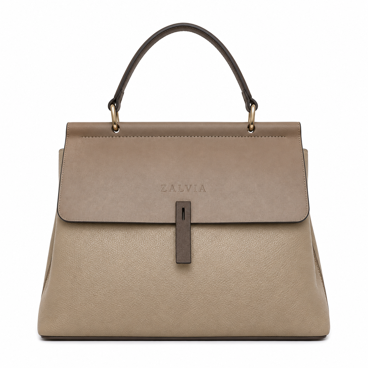 Taupe and Brown Handbag